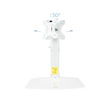 Soporte de mesa TooQ DB1127TN-W 17" a 27" regulable con peana blanco