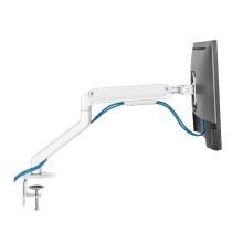 Soporte de mesa TooQ DB4032TNR-W 17" a 32" con brazo blanco