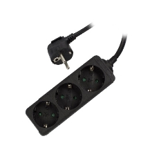 Regleta Ewent 3 tomas Schuko cable 1.5m negro