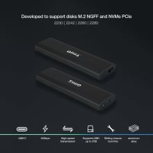 Caja externa TooQ TQE-2223B SSD M.2 NGFF/NVMe negro