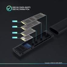 Caja externa TooQ TQE-2223B SSD M.2 NGFF/NVMe negro