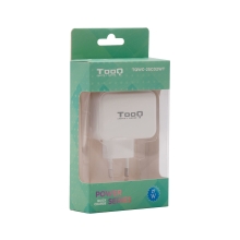 Cargador doble TooQ USB Tipo C + USB A 27W blanco