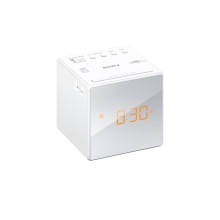 Radio despertador Sony ICF-C1W alarma dual pantalla LCD blanco
