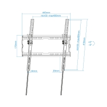 Soporte de pared TooQ LP1071T-B 32" a 70" inclinable negro