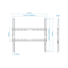 Soporte de pared TooQ LP1070F-B 32" a 70" fijo negro