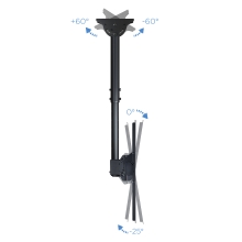 Soporte de techo TooQ LPCE1170TSLI-B 37" a 70" extensible e inclina
