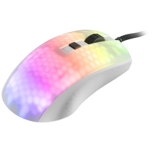 Ratón Mars Gaming MMR translúcido 12800 DPI blanco