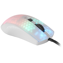 Ratón Mars Gaming MMR translúcido 12800 DPI blanco