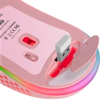 Ratón inalámbrico Mars Gaming MMW3 RGB rosa