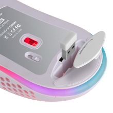 Ratón inalámbrico Mars Gaming MMW3 RGB blanco