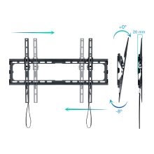 Soporte de pared TooQ LP1081T-B 10-37" a 80" inclinable negro