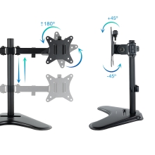 Soporte Sobremesa Tooq 2 Pantallas 17" a 32" Negro