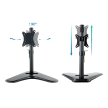 Soporte de mesa TooQ DB1701TN-B 17" a 32" con peana negro