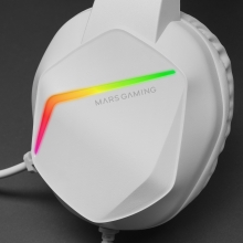 Auriculares Mars Gaming MH122 3.5mm RGB 3.5mm blanco