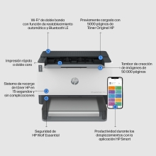 Impresora HP LaserJet Tank 1504w A4 22ppm WiFi