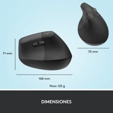 Ratón inalámbrico vertical Logitech Lift 6 botones