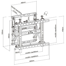 Soporte de pared Equip 650352 45" A 70" profesional para video desplegable