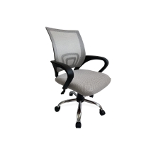 SILLA DE OFICINA EQUIP DE MALLA COLOR GRIS CLARO 