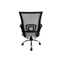 SILLA DE OFICINA EQUIP DE MALLA COLOR GRIS CLARO 