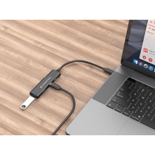 Hub tipo C Conceptronic 4 puertos USB 3.2, 2 puertos USB-C, 2 puertos USB-A