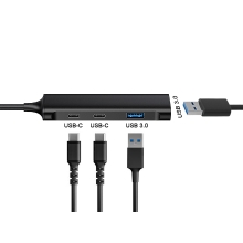 Hub tipo C Conceptronic 4 puertos USB 3.2, 2 puertos USB-C, 2 puertos USB-A