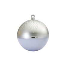 Altavoz Bluetooth Conceptronic bola de navidad plata