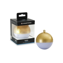Altavoz Bluetooth Conceptronic bola de navidad dorado