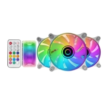 Kit 3x ventiladores ARGB Mars Gaming MF-3D Kit white
