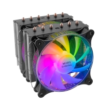 Ventilador CPU Mars Gaming MCPU-XT doble disipador TDP 300W negro