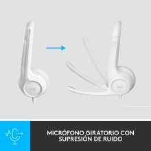 Auriculares Logitech H390 USB blanco