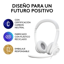 Auriculares Logitech H390 USB blanco