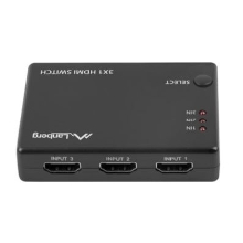 Switch video lanberg 4k - 3 x hdmi - micro usb - negro - control remoto
