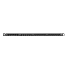 Patch panel lanberg cat.6 utp 24 puertos 0.5u rack 19" negro