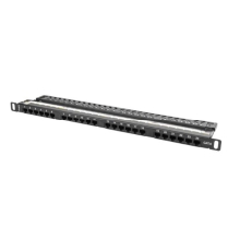 Patch panel lanberg cat.6 utp 24 puertos 0.5u rack 19" negro