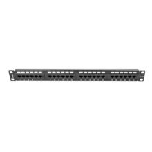 Patch panel lanberg cat.5e utp 24 puertos 1u rack 19" negro