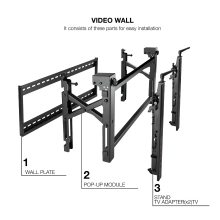 Soporte video wall de pared TooQ TQVW5470T pantallas 54" a 70" negro
