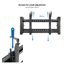 Soporte video wall de pared TooQ TQVW5470T pantallas 54" a 70" negro