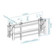Soporte video wall de pared TooQ TQVW5470T pantallas 54" a 70" negro