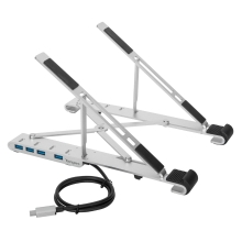 Base para portátil Targus con hub integrado 4xUSB-A plata