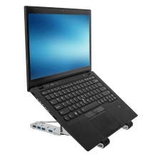 Base para portátil Targus con hub integrado 4xUSB-A plata