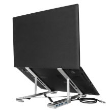 Base para portátil Targus con hub integrado 4xUSB-A plata
