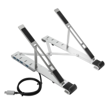 Base para portátil Targus con hub integrado 4xUSB-A plata