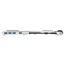 Base para portátil Targus con hub integrado 4xUSB-A plata