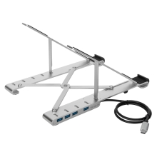 Base para portátil Targus con hub integrado 4xUSB-A plata