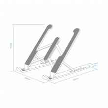 Soporte Elevador para portátil AISENS LPS1M-099 - 7 Niveles de Altura · Plegable · Gris