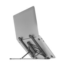 Soporte Elevador para portátil AISENS LPS1M-101 - 7 Niveles de Altura · Plegable · Gris Oscuro