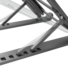 Soporte Elevador para portátil AISENS LPS1M-101 - 7 Niveles de Altura · Plegable · Gris Oscuro