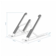 Soporte Elevador para portátil AISENS LPS1M-101 - 7 Niveles de Altura · Plegable · Gris Oscuro