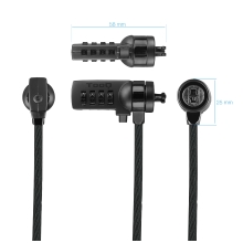 Cable de seguridad de portátil tipo Kensington TooQ con combinación 1.5m
