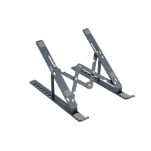 Soporte elevador para portatil Tooq Tqlrs0033-al Ultra-plegable regulable 11-15" gris
